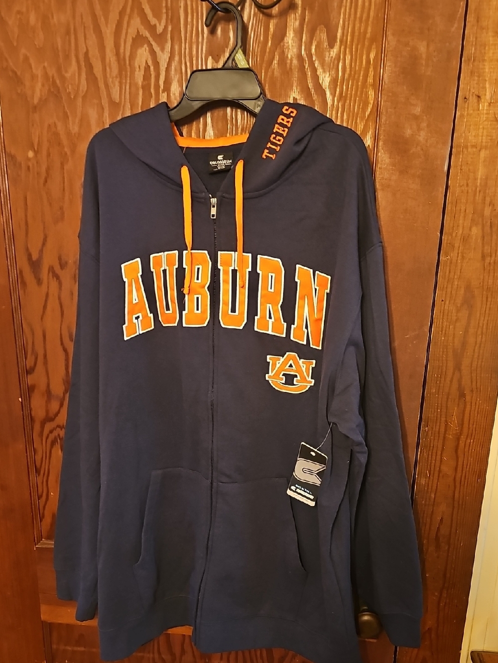 Colosseum Auburn Navy and Orange Full-Zip Hoodie